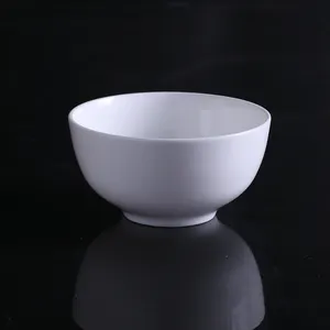 Kualitas Baik Grosir Mangkuk Keramik Putih Mangkuk Porselen Peralatan Makan Cina Tulang Halus Rumah Tangga