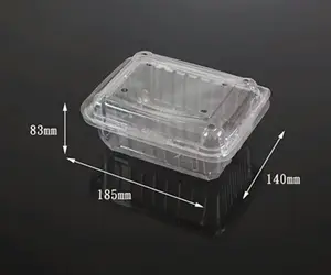 PET clear transparent plastic food packaging blister box for cookies cake and fruit