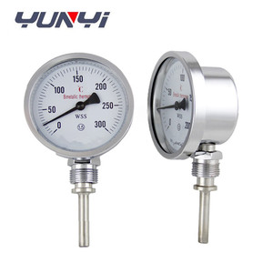 Termómetro Bimetálico con Indicador de Temperatura RTD, Esfera Industrial de Doble Escala, Caja de Acero Inoxidable, para HVAC y Tuberías de Proceso - Product Image 2