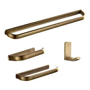 Antique Brushed Bathroom accessories Set Bronze Bathroom Towel Rack Set