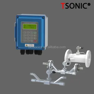 TSONIC TUF-2000B Blue 定量控制 PLC 和 DCS 10月脉冲输出壁挂式法兰超声波水流量计