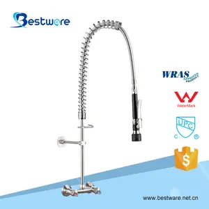 Lavavajillas automática torneira da cozinha com pré lavagem unidade válvula de parede montada com cromagem pistola LED In-Tub Design