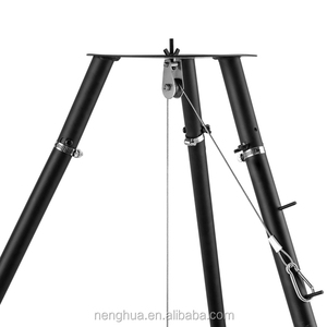 Barbecue portable d'extérieur réglable à bois avec foyer, 10000-14999 BTU, support trépied suspendu, pour camping et grillades au charbon de bois - Product Image 4