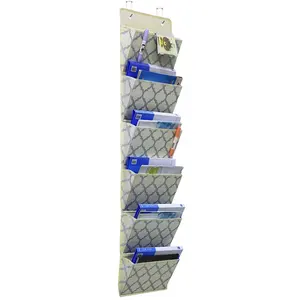 Non Woven Fabric Hanging Pocket Organiser Narrow Over the Door Office File Rack Organizer