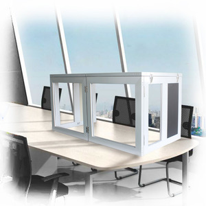 Cabina de traducción de escritorio para 2 personas, SIBS01, SINGDEN, a prueba de sonido, SIB-S01R, cabina duradera - Product Image 5