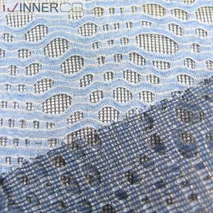 Vải Polyester Jacquard Trong Spandex Nylon Lurex Bạc Long Lanh Vải