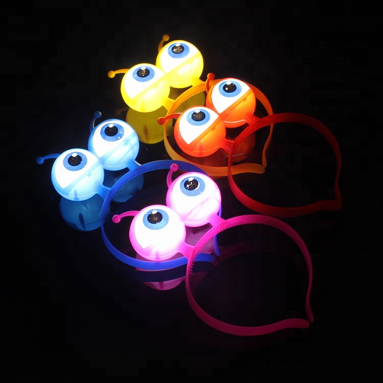 Лидер продаж, креативная детская и взрослая мигающая светящаяся игрушка для косплея Инопланетянина с большими глазами, повязка для волос, платье для шоу и вечеринок, рождественские подарки