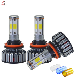 Weiyao 4000lm Cada bombilla led faro nuevo diseño V18s <span class=keywords><strong>4</strong></span> lados chip cob faro venta al <span class=keywords><strong>por</strong></span> mayor - Product Image 3