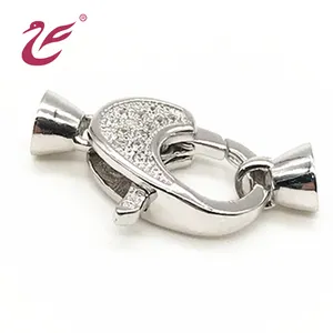 Новый дизайн, застежки из стерлингового серебра 925 пробы для жемчужного браслета, жемчужное ожерелье, застежки-карабины