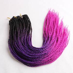 Extensiones <span class=keywords><strong>de</strong></span> Cabello Sintético Ombre Senegalese Twist, Color Gris Lujoso para Mujer, Trenzas <span class=keywords><strong>de</strong></span> Ganchillo, 24 Raíces/paquete, Rosa, Entrega en 24 Horas, 5mm - Product Image 6