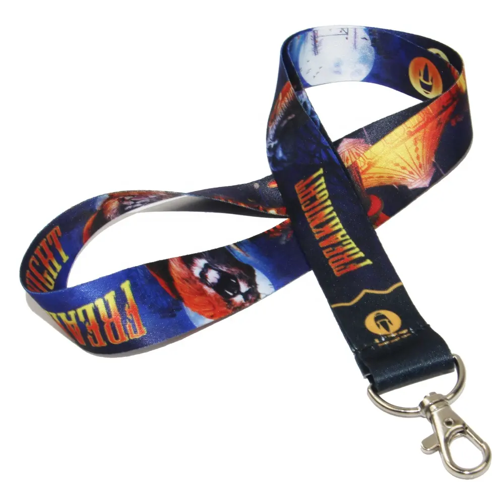 LOW MOQ full colours polyester neck lanyards with logo custom