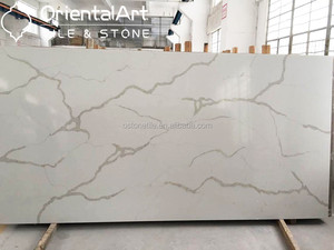 Tấm Thạch Anh Vàng Calacatta Nhân Tạo, Đá Thạch Anh Trắng Tinh Khiết - Product Image 3