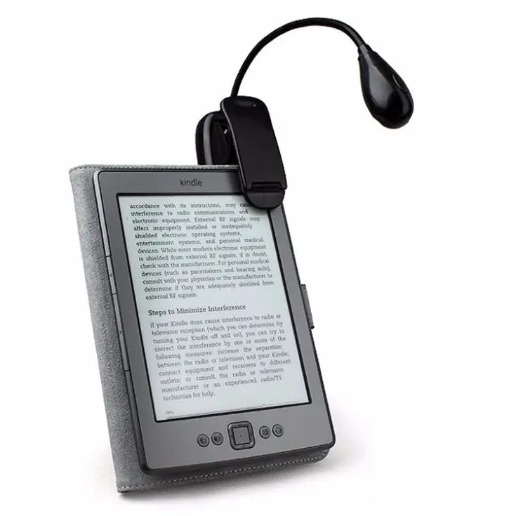 Wholesale Mini Clip-On Flexible LED Book Reading Lamp USB AAA Battery Operated Music Stand Light For Kindle Nook E-Book Reader