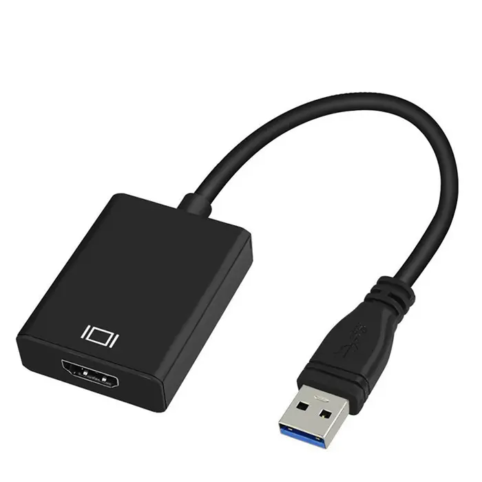 ตัวแปลงสัญญาณภาพ1080P HD USB 3.0เป็น HDMI,อะแดปเตอร์แปลงสัญญาณเสียงสายแปลงความเร็วสูง5 Gbps สำหรับคอมพิวเตอร์ที่ใช้ Windows 7/8/10