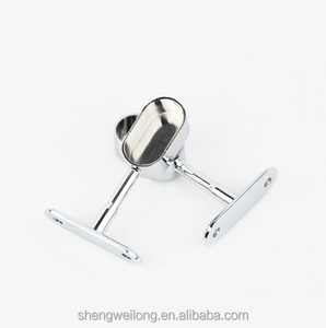 Thanh Ray Treo Tủ Quần Áo Hình Bầu Dục Phụ Kiện Ống Quần Áo Chân Đế Trung Tâm Chân Đế Chrome Cố Định Đầu Cuối Hỗ Trợ Cho Thanh Ray Treo Hình Bầu Dục - Product Image 4