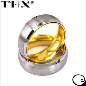 <span class=keywords><strong>2025</strong></span> Neueste Gold Herren <span class=keywords><strong>Ring</strong></span> Design Mode Eloxiertes Gold Aluminium und Silber Wolfram Kombinierter Gold Ehering
