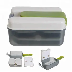 1.2L便当盒bpa免费塑料餐盒儿童蒂芬餐盒，配有冰袋和叉子