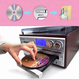Lecteur de disques vinyles multifonctionnel DESONIC 7 en 1, radio AM/FM, lecteur de <span class=keywords><strong>CD</strong></span>, enregistreur USB et cassette, entrée auxiliaire, sortie RCA, Bluetooth - Product Image 4