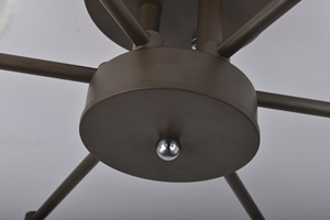 Café color <span class=keywords><strong>de</strong></span> la flor diseño iluminación 6 brazos <span class=keywords><strong>de</strong></span> araña colgante <span class=keywords><strong>de</strong></span> luz - Product Image 4