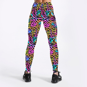 Wholesale OEM Colorful <strong>Leopard</strong> <strong>Leggings</strong> 92% Polyester 8% Spandex Double Brushed Milk Silk 3D <strong>Printed</strong> Plain <strong>Leggings</strong> - Product Image 3