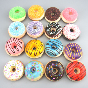 Mini Squishy Chậm Tăng Kem Thơm Donut Hỗn Hợp Cho Bán Buôn Thực Phẩm Hiển Thị Nhân Tạo Donut Tủ Lạnh Nam Châm - Product Image 2