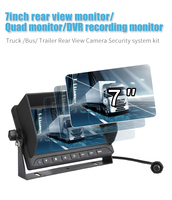 Système d'inversion de 7 pouces moniteur avec Quadruple Écran et caméra de recul