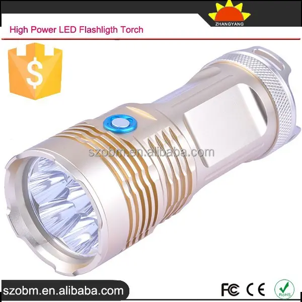 8 xCREE XM-L T6 LED 3 modo 20000Lm indicador de alta potência interruptor de luz LED Flashligth tocha