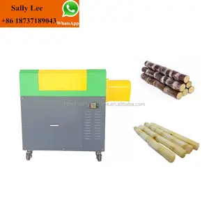 automatic sugarcane peeling cutting machine/sugarcane skin remover and cutter