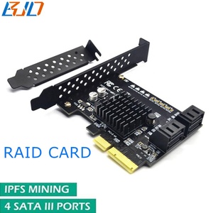 Carte adaptateur d'extension PCI-E 4X PCIe X4 vers 4 * SATA 3.0 88SE9230 6 Gbps pour disque dur <span class=keywords><strong>Raid</strong></span> - Product Image 2
