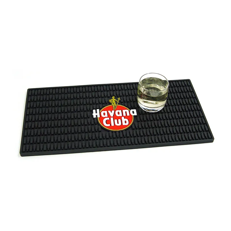 Chinese factory delivery guarantee professional design custom production soft PVC or rubber bar mat