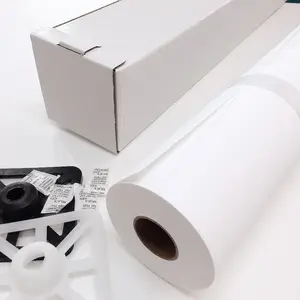 220gsm Cetak Polyester Inkjet Kanvas, putih Kertas Untuk Pencetakan Giclee Inkjet Kanvas