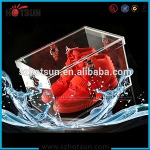 custom acrylique transparent boîte de chaussures nike avec tiroir - Product Image 1