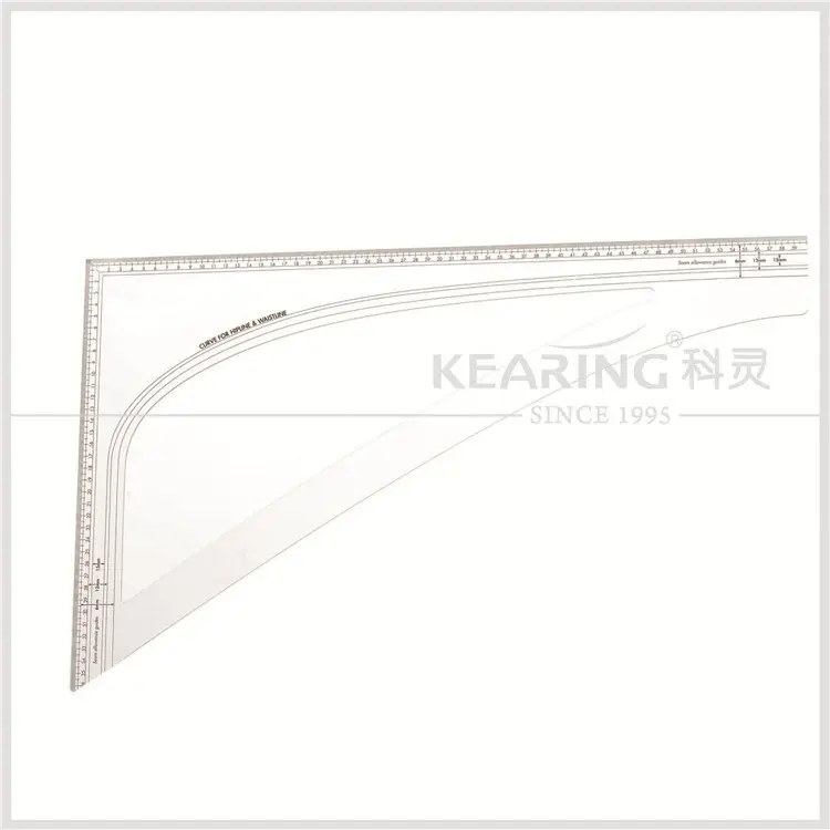 Kearing acrylic metric dressmaker ruler L shape - dressmaking set square 60cm & 36cm pattern drafting tool # DM03A