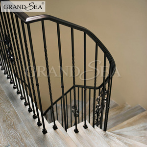 Nuevo Diseño, Color Negro, Kits <span class=keywords><strong>de</strong></span> Barandillas Curvas <span class=keywords><strong>de</strong></span> Metal <span class=keywords><strong>para</strong></span> Escaleras, <span class=keywords><strong>Precio</strong></span> <span class=keywords><strong>para</strong></span> Interiores - Product Image 4