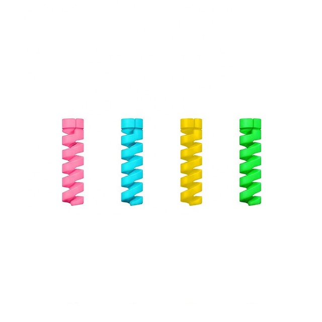 OEM Custom Silicone Spiral Sleeve Cable Protector for Charging Data Line Wire Protective Cable Organizer Custom logo
