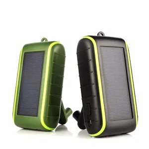 Hot Selling New Dynamo Hand Crank USB Solar Cell Phone Emergency Charger, Solar Panel Power Bank