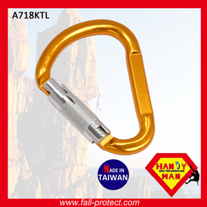 Outdoor Hook Fall Protect D Shaped Climbing Aluminum Alloy Carabiner - Product Image 3