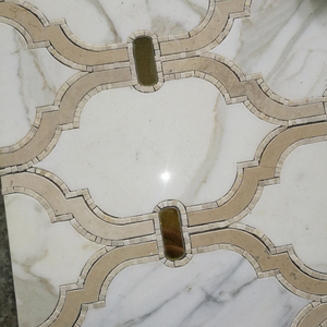 Cornice di <span class=keywords><strong>fiori</strong></span> mattonelle di mosaico di marmo per pavimenti - Product Image 3