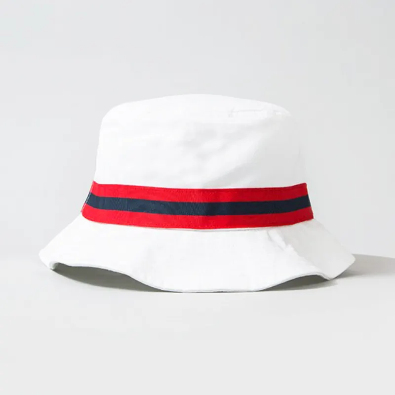 Topi Ember Putih Olahraga Italia Katun Pinggiran Kecil Grosir Topi Ember Golf