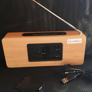 Mesita de Noche Eléctrica EMAF, Regalo Corporativo, Escritorio Retro Decorativo de Madera, Reloj <span class=keywords><strong>Despertador</strong></span> Digital LED con <span class=keywords><strong>Radio</strong></span> FM - Product Image 4