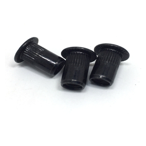 Tuerca de remache M3 <span class=keywords><strong>M8</strong></span> Acero Negro M6 Cabeza plana pequeña Rosca Remache tuerca de remache moleteado - Product Image 3