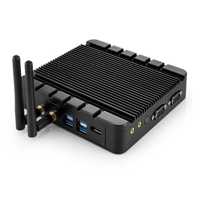 Mini PC Intel J3455 CPU Embedded Fanless PC NIS-A986 Mini Box PC HTPC Thin Client IoT Digital Signage Player