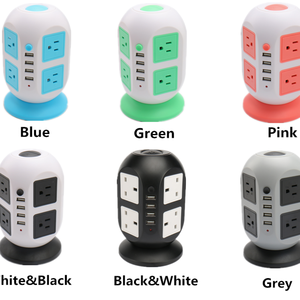 <strong>Extension</strong> <strong>Lead</strong> 8 way outlets 4 <strong>USB</strong> Ports Vertical Tower <strong>Extension</strong> Socket - Product Image 2