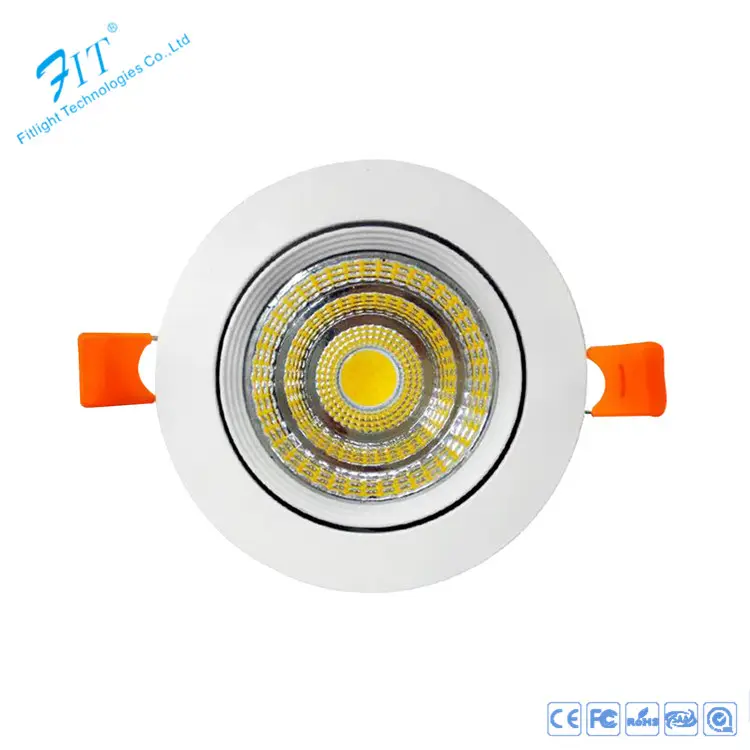 Suministro de China empotrada 7 W Mini CE Rohs COB techo LED relieve regulable luz del punto Gu10 lámpara LED Spotlight
