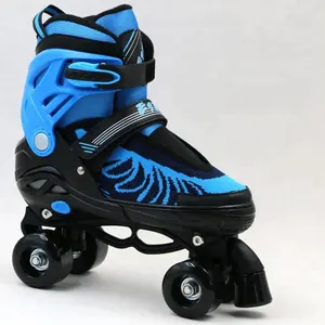 2020 New Technology Adjustable Size No MOQ Cheaper Shipping Cost LED 4 Wheels Inline Roller Quad Skates Purple Leather Shoes Red