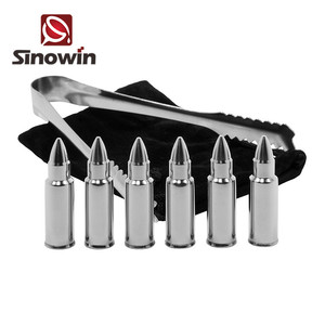 Đá Whisky Đá Viên Có Hương Vị Đá Viên Thiết Kế Mới Nhất Bằng Thép Không Gỉ Hình Viên Đạn Tùy Chỉnh 304 Bằng Thép Không Gỉ & Đá Pha Lê 13G - Product Image 6