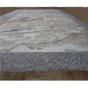 <strong>Grey</strong> and Cream Carpet Textures Motif Hand Tufted Carpet Large <strong>Rugs</strong> <strong>Living</strong> <strong>Room</strong> - Product Image 2