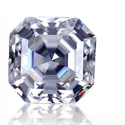 Starsgem vvs moissanite wholesale loose moissanite asscher cut diamond 8*8mm 3 carat for Hollywood engagement ring