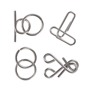 Giochi <span class=keywords><strong>di</strong></span> Puzzle con Fili Metallici Cinesi Divertenti, <span class=keywords><strong>Rompicapo</strong></span> in <span class=keywords><strong>Metallo</strong></span> per Allenamento Mentale - Product Image 4