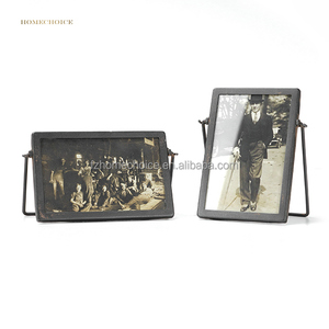 Decorative <strong>Picture</strong> <strong>Frame</strong> <strong>Rustic</strong> Folding Black Metal Table Photo <strong>Frames</strong> for Home Decoration - Product Image 3